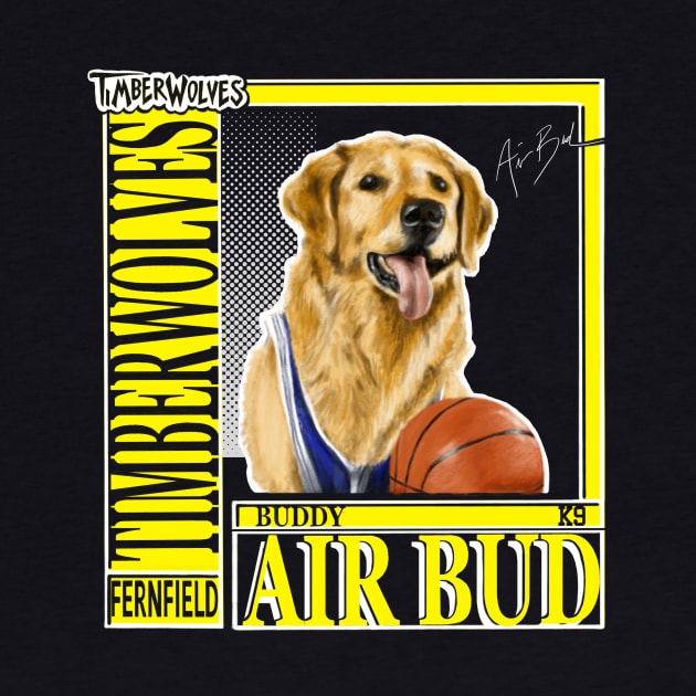 Vintage Air Bud 90s Timberwolves Tee by yawncompany